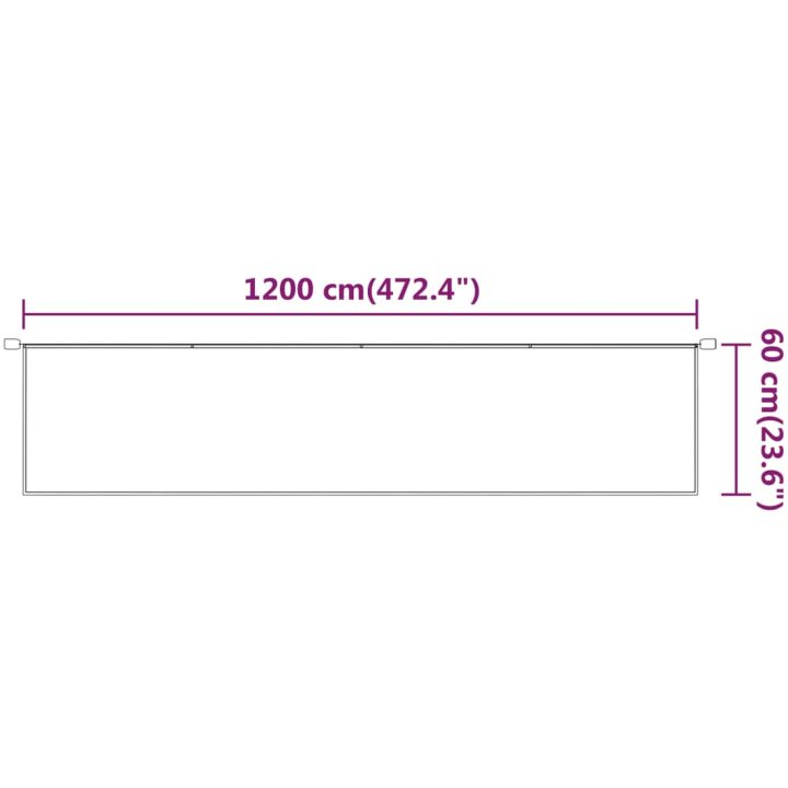 Markis vertikal beige oxfordtyg vidaXL 60 x 1200 cm – bild 6