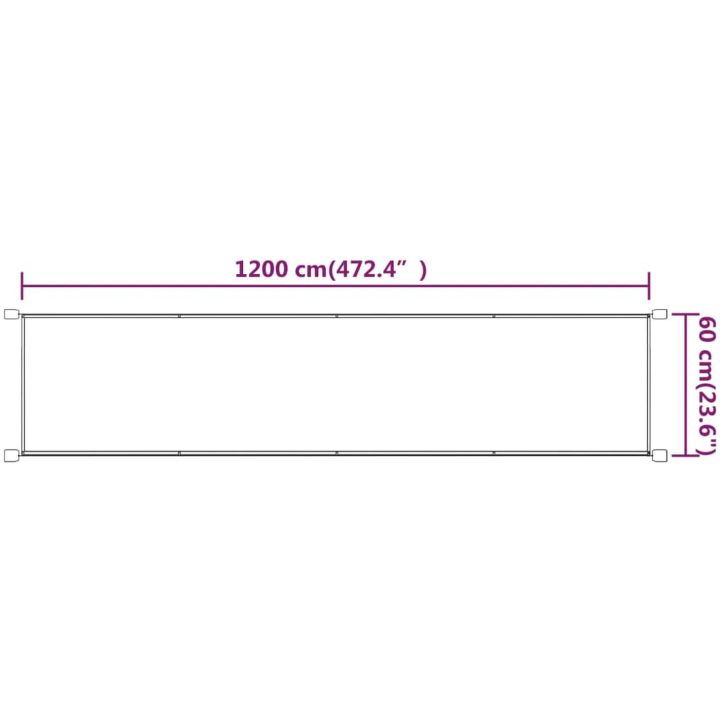Markis vertikal taupe oxfordtyg vidaXL 60 x 1200 cm – bild 6