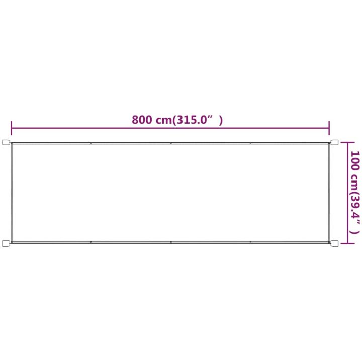 Markis vertikal terrakotta oxfordtyg vidaXL 100 x 800 cm – bild 6