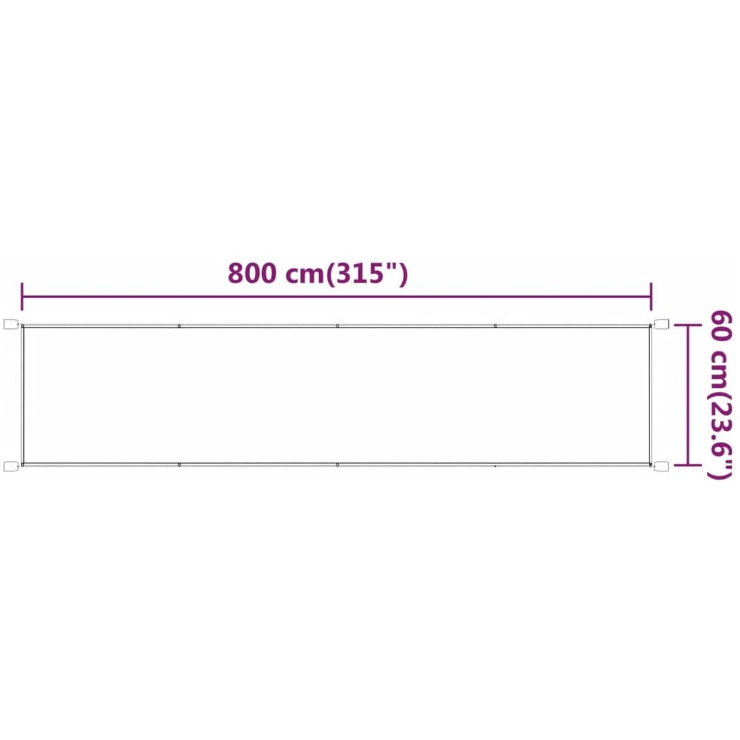 Markis vertikal vit oxfordtyg vidaXL 60 x 800 cm – bild 6