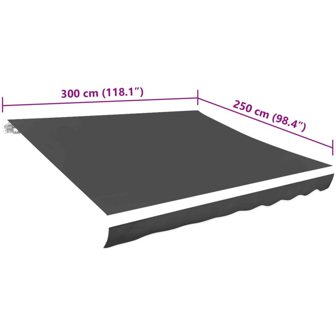 Markisduk antracit vidaXL 300 x 250 cm – bild 5