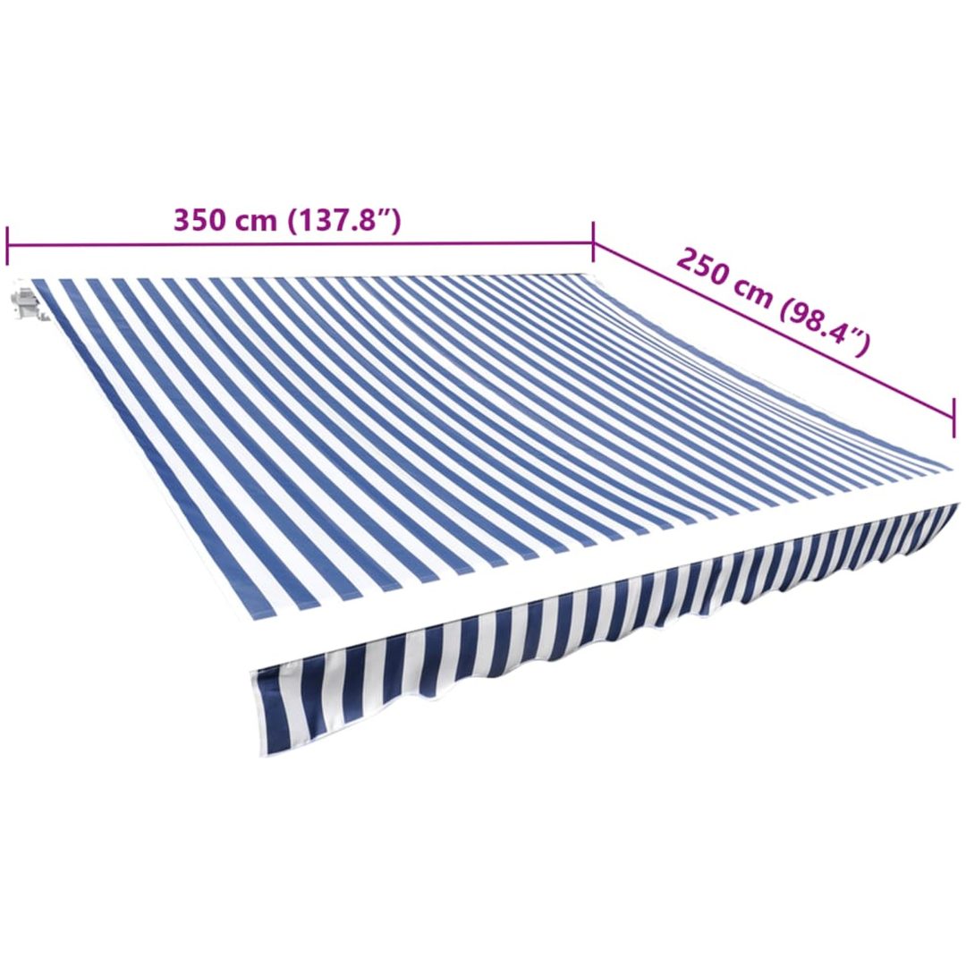 Markisduk blå & vit vidaXL 350 x 250 cm – bild 5