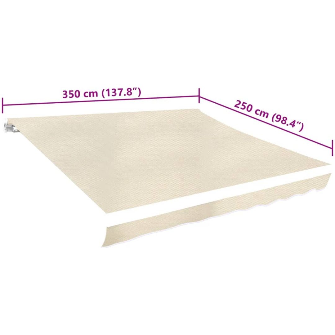 Markisduk gräddvit vidaXL 350 x 250 cm – bild 4