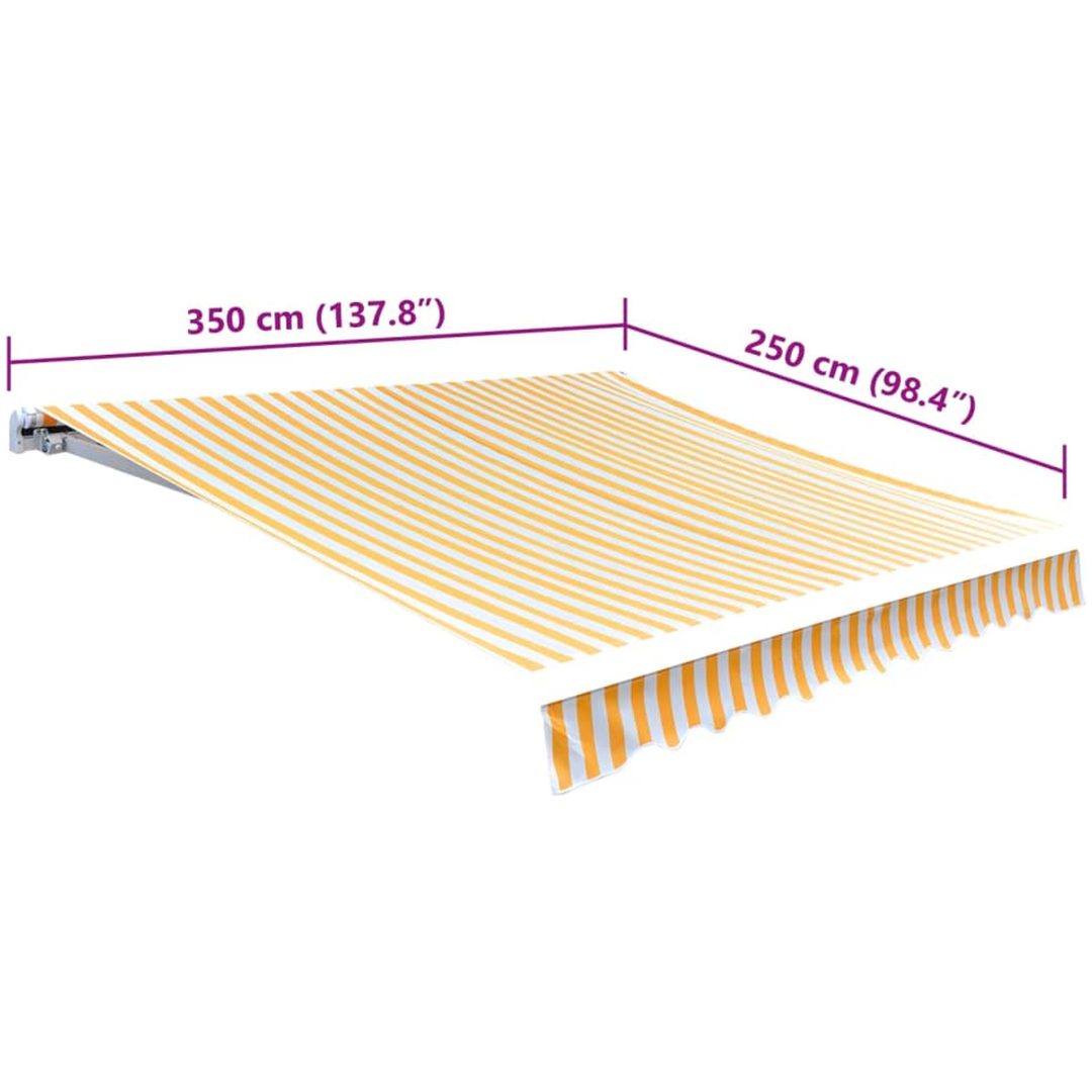 Markisduk orange & vit vidaXL 350 x 250 cm – bild 5