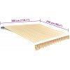 Markisduk solros gul & vit (utan ram) vidaXL 300 x 250 cm – miniatyr 5