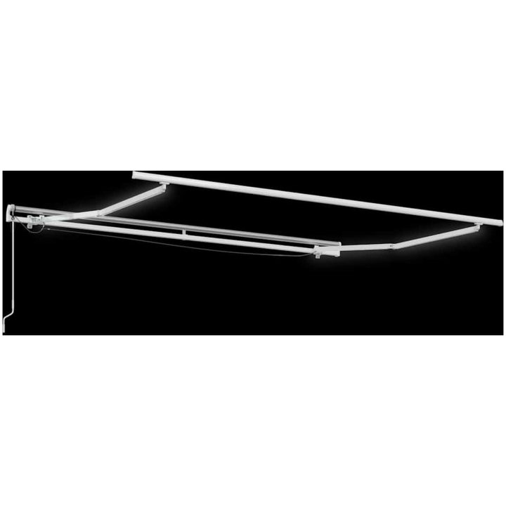 Markisram med LED -remsljus Vit Aluminium vidaXL 350 x 250 cm – bild 4