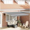 Markisram med LED -remsljus Vit Aluminium vidaXL 350 x 250 cm – miniatyr 1
