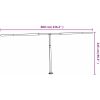 Markisstolpar set vit järn vidaXL 600 x 245 cm – miniatyr 10