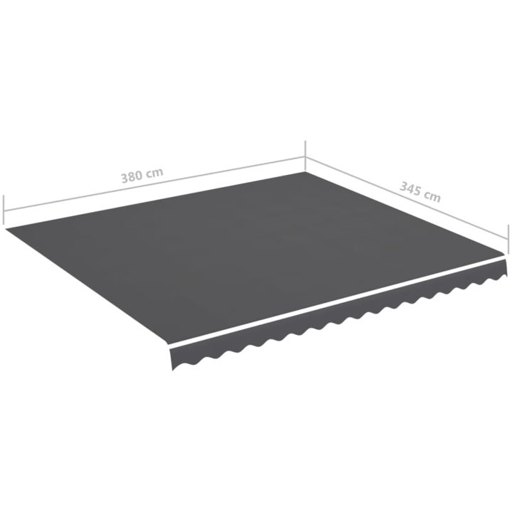 Markisväv antracit vidaXL 400 x 350 cm – bild 6