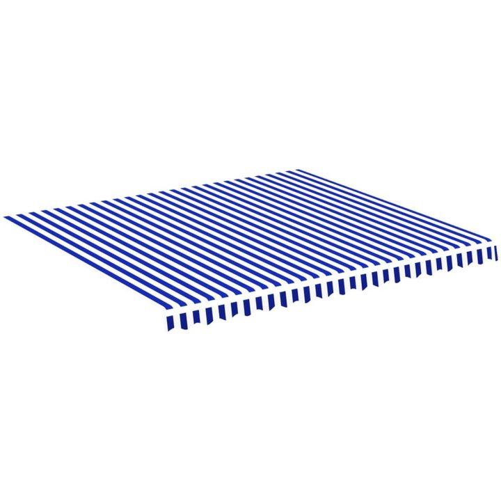 Markisväv blå och vit vidaXL 400 x 350 cm – bild 2