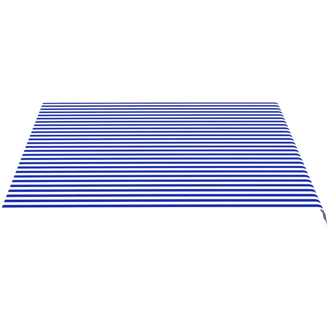 Markisväv blå och vit vidaXL 400 x 350 cm – bild 4