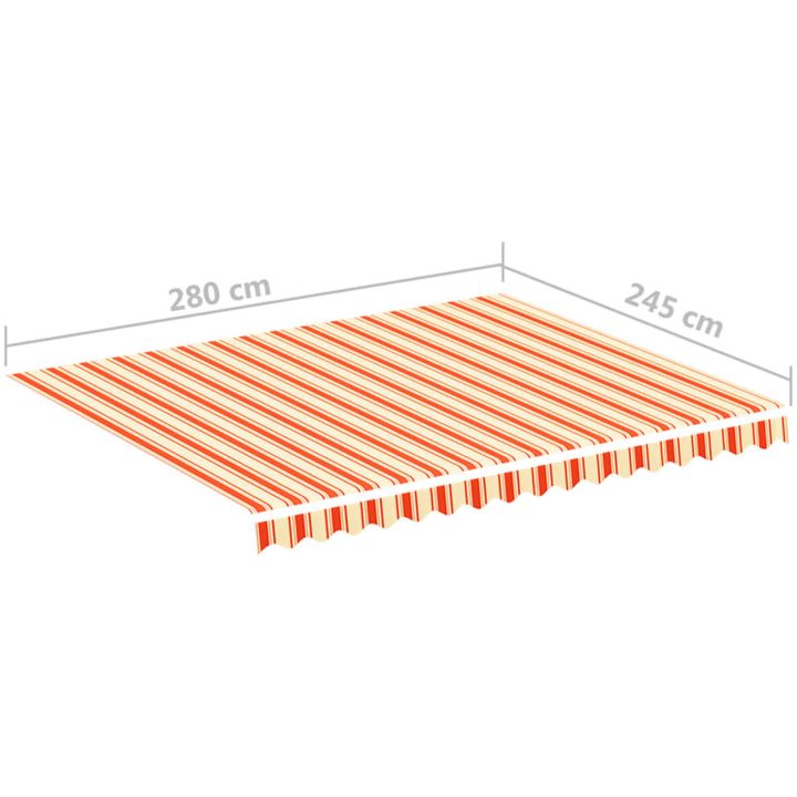 Markisväv gul och orange vidaXL 300 x 250 cm – bild 6