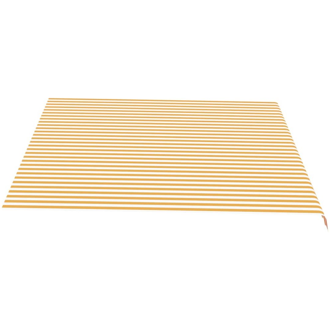 Markisväv gul och vit vidaXL 450 x 350 cm – bild 4