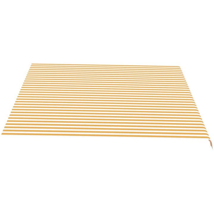 Markisväv gul och vit vidaXL 450 x 350 cm – bild 4
