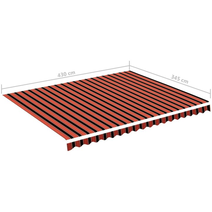 Markisväv orange och brun vidaXL 450 x 350 cm – bild 6