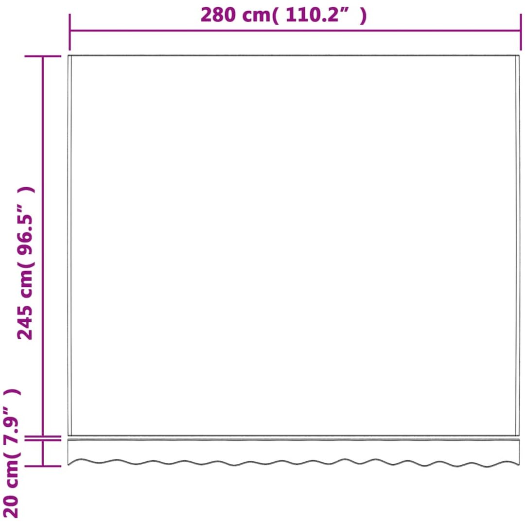 Markisväv röd och vit randig vidaXL 300 x 250 cm – bild 7