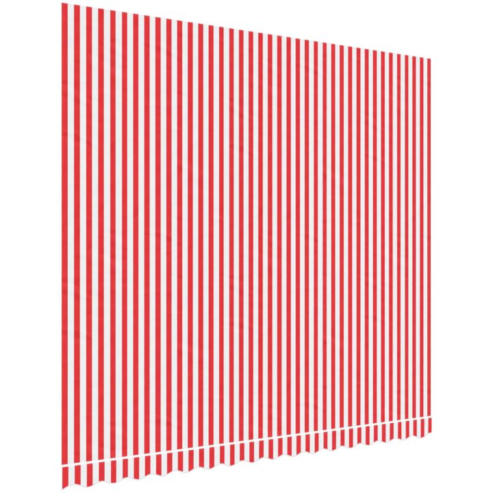 Markisväv röd och vit randig vidaXL 400 x 350 cm – bild 2