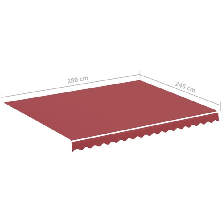 Markisväv vinröd vidaXL 300 x 250 cm – bild 6