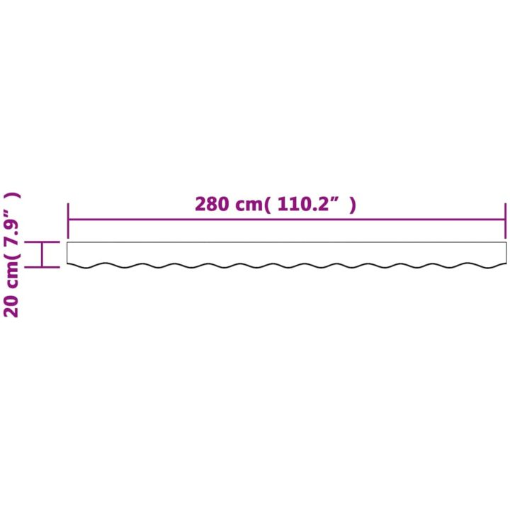 Markisvolang brun randig vidaXL 3 m – bild 6