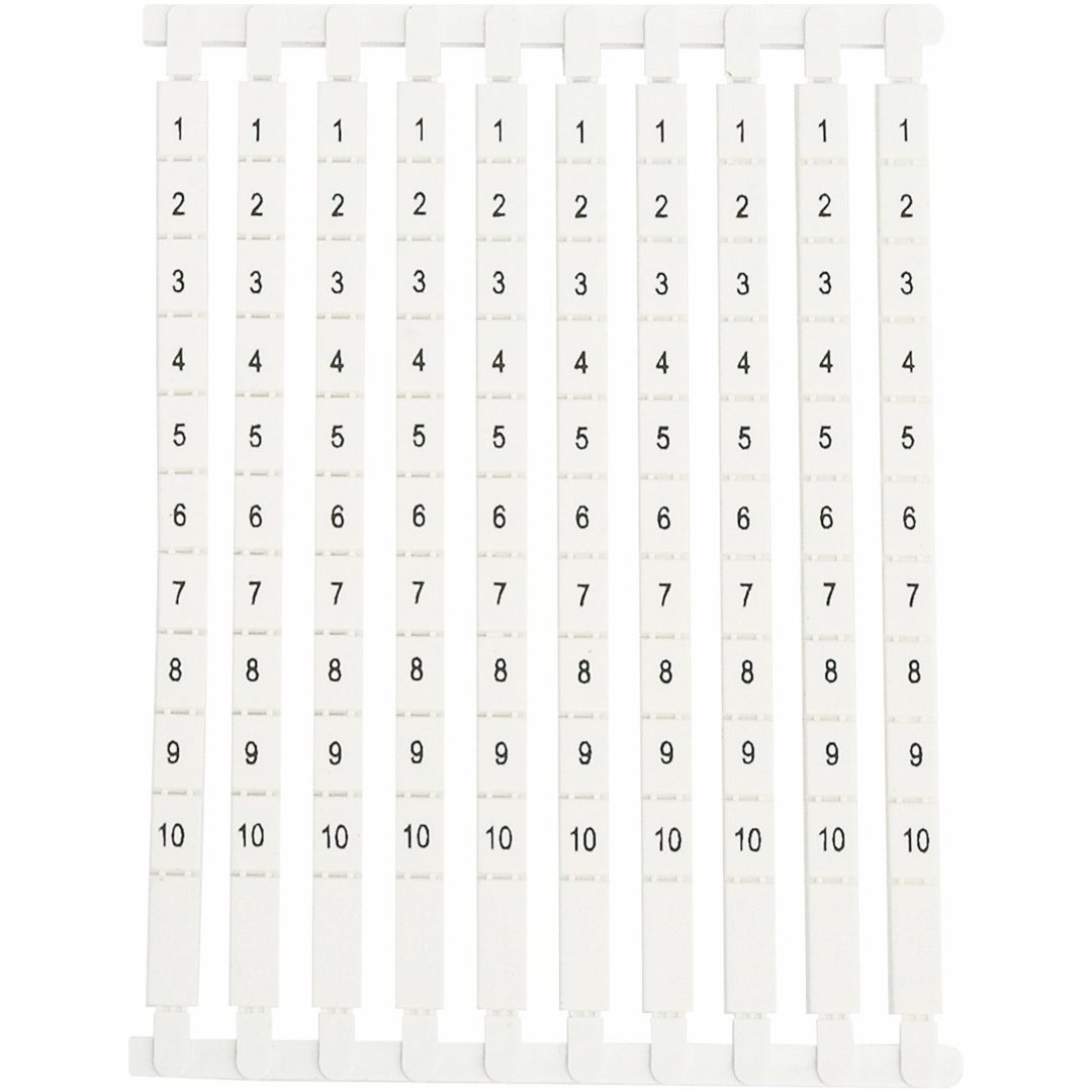 Märkkarta, 1-10, 100 st MALMBERGS