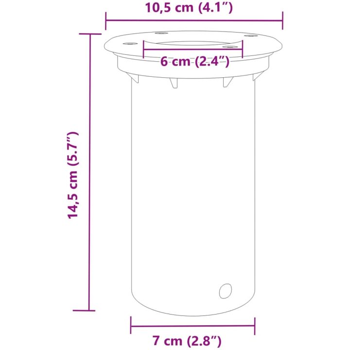 Marklampa för utomhusbruk rund svart 10,5x10,5cm aluminium vidaXL – bild 7