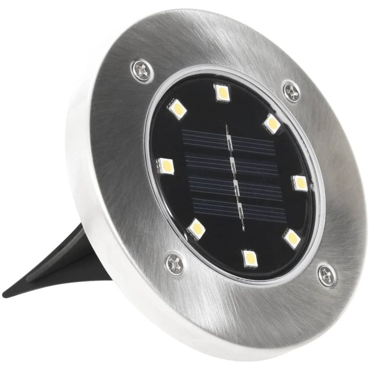 Marklampor soldrivna 8 st LED varmvit vidaXL – bild 4