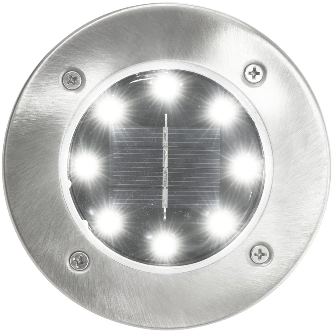 Marklampor soldrivna 8 st LED vit vidaXL – bild 2