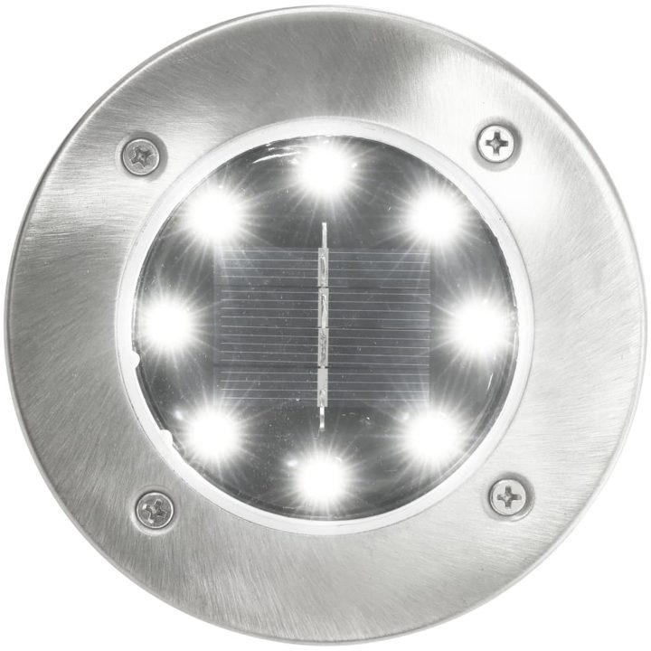 Marklampor soldrivna 8 st LED vit vidaXL – bild 2