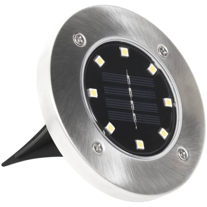 Marklampor soldrivna 8 st LED vit vidaXL – bild 4