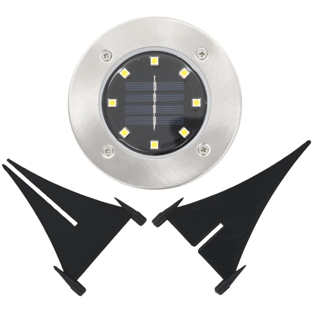 Marklampor soldrivna 8 st LED vit vidaXL – bild 6
