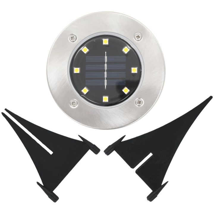 Marklampor soldrivna 8 st LED vit vidaXL – bild 6