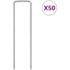 Markpinne U-format 50 st galvaniserat stål vidaXL 15 x 3.5 cm – miniatyr 1