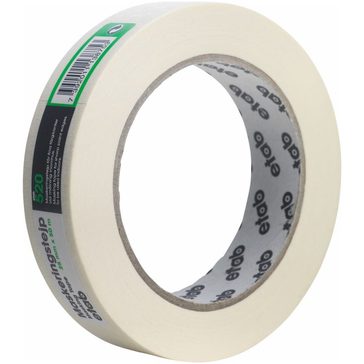Maskeringstejp, Vit, Bredd 25 mm etab – bild 2