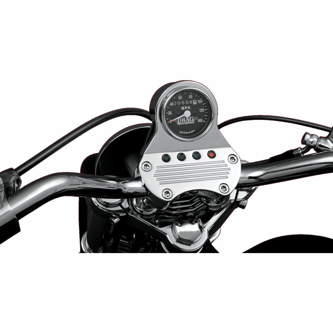 Mätare Mini Mekanisk Hastighetsmätare 2.4" DRAG SPECIALTIES 2:1 BLK FACE MINI SPEEDO