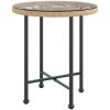 Matbord 50 cm härdat glas och stål vidaXL ⌀50 x 55 cm – miniatyr 2