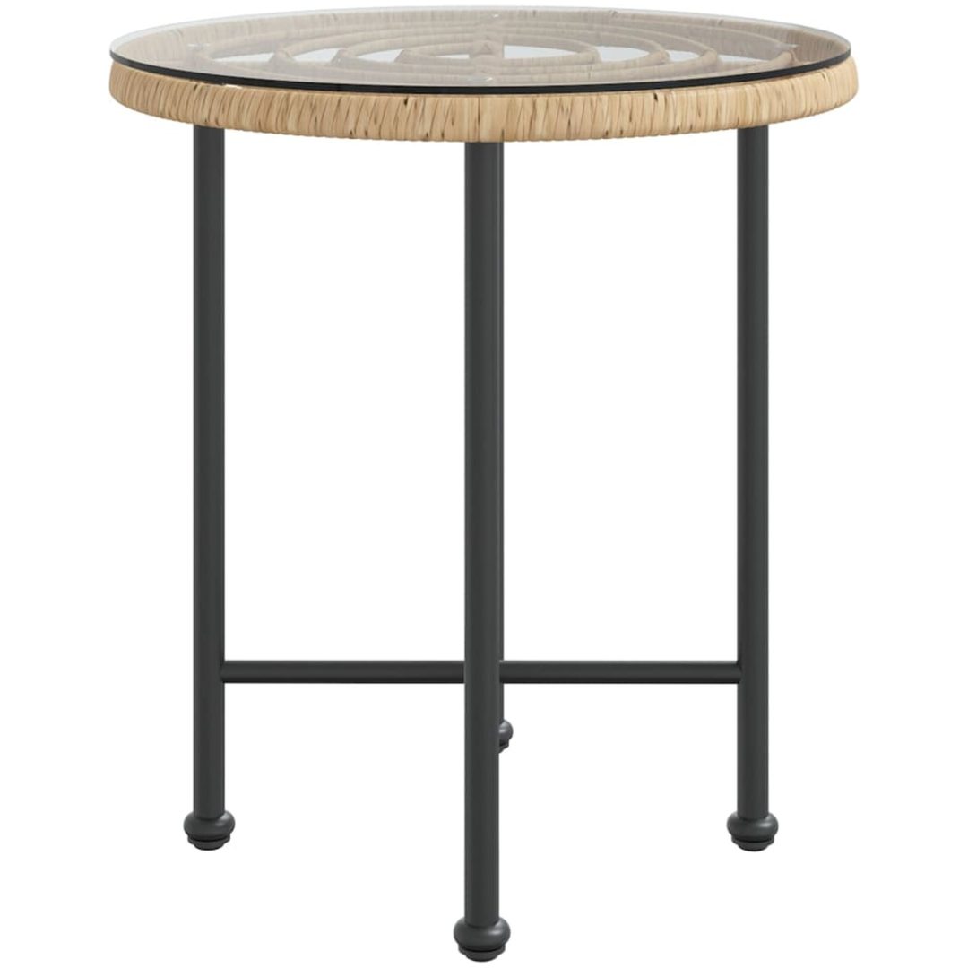 Matbord 50 cm härdat glas och stål vidaXL ⌀50 x 55 cm – bild 3