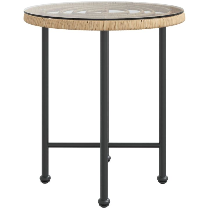Matbord 50 cm härdat glas och stål vidaXL ⌀50 x 55 cm – bild 3