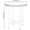 Matbord 50 cm härdat glas och stål vidaXL ⌀50 x 55 cm – miniatyr 6