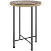 Matbord 55 cm härdat glas och stål vidaXL ⌀55 x 74 cm – miniatyr 2