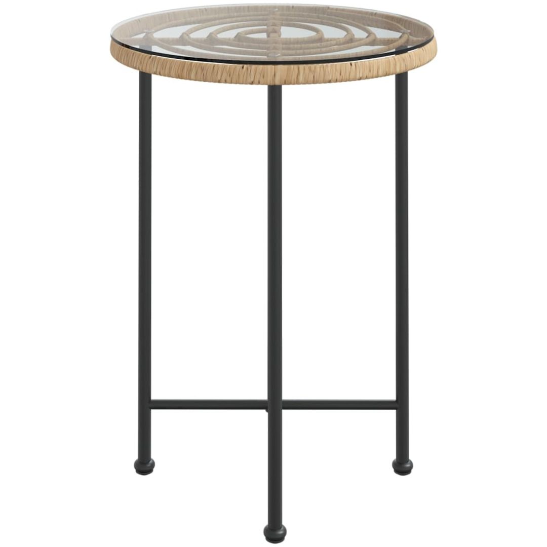 Matbord 55 cm härdat glas och stål vidaXL ⌀55 x 74 cm – bild 3