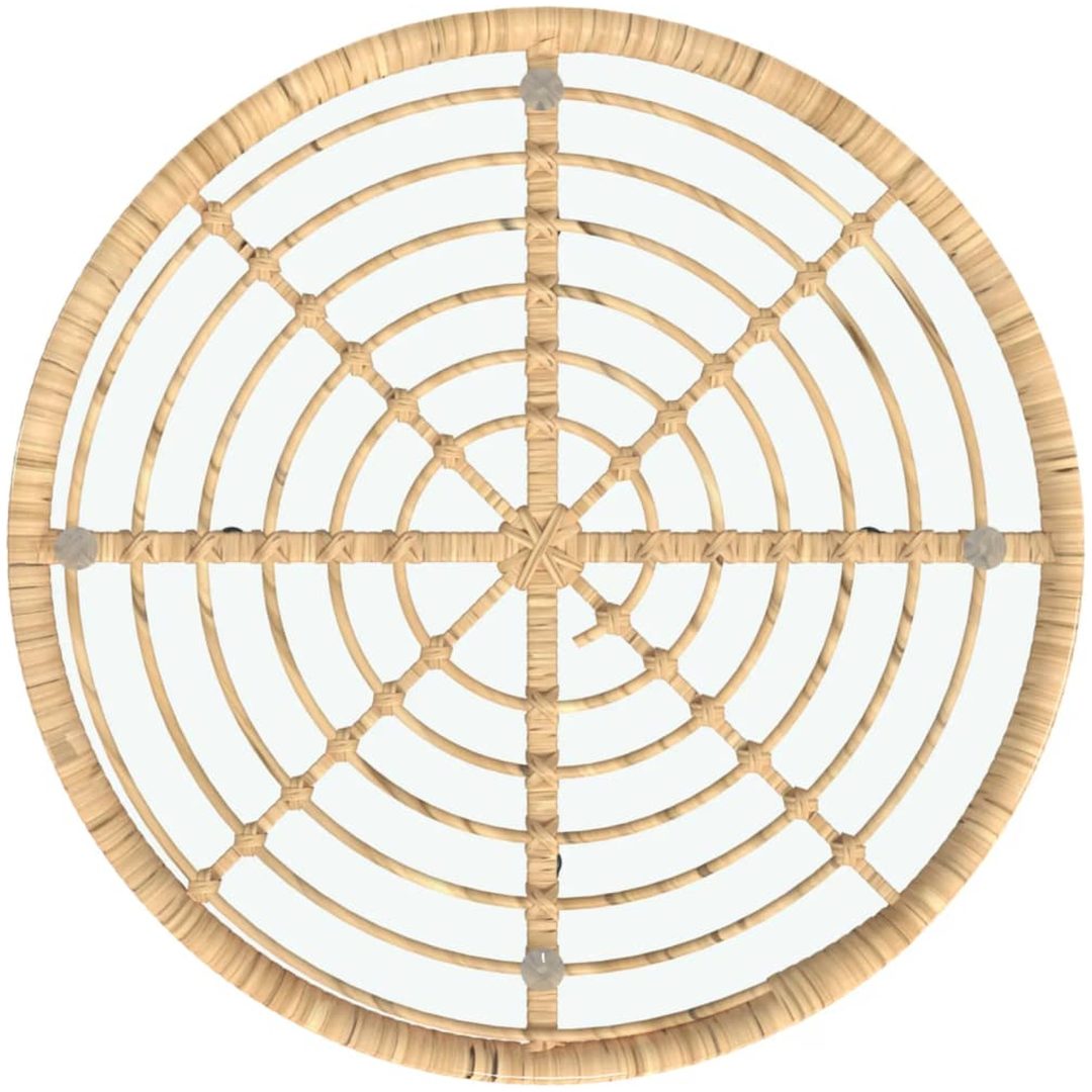 Matbord 80 cm härdat glas och stål vidaXL ⌀80 x 74 cm – bild 4
