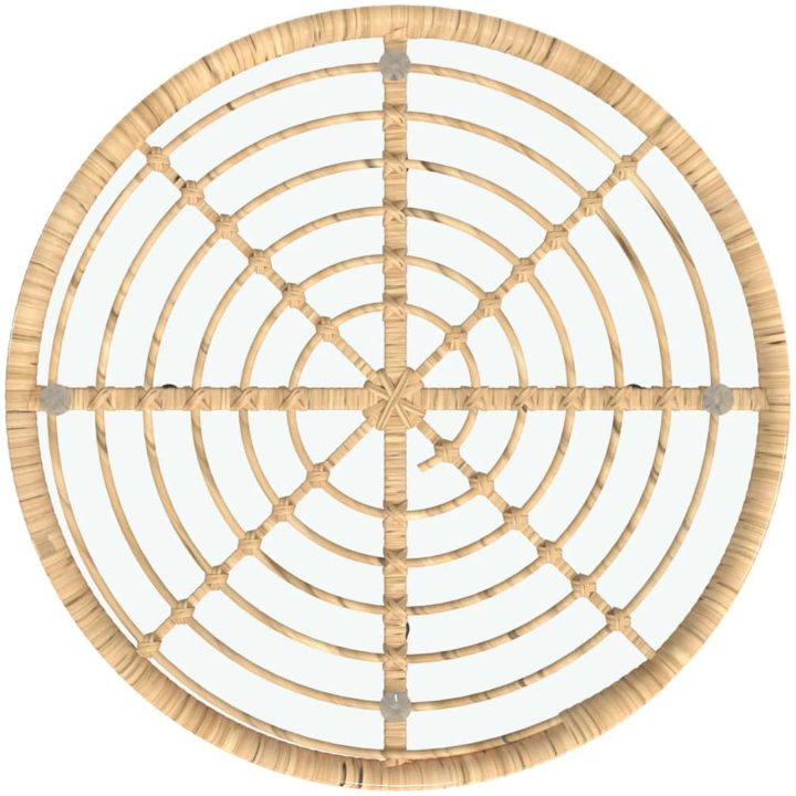 Matbord 80 cm härdat glas och stål vidaXL ⌀80 x 74 cm – bild 4