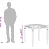 Matbord 80x80x80 cm massiv teak vidaXL – miniatyr 11