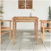 Matbord 80x80x80 cm massiv teak vidaXL – miniatyr 3