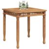 Matbord 80x80x80 cm massiv teak vidaXL – miniatyr 4