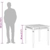 Matbord 80x80x80 cm massiv teak vidaXL – miniatyr 7