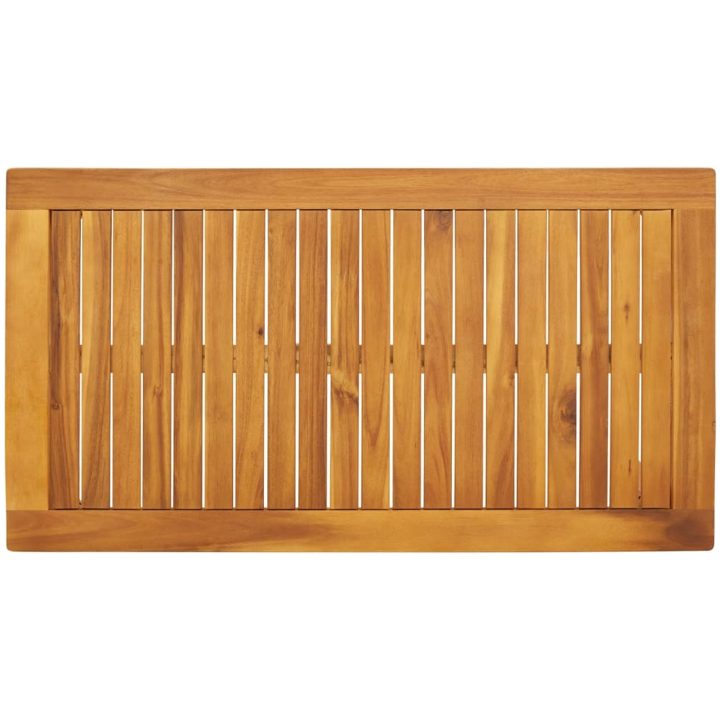 Matbord för trädgården 100x55x45 cm massivt akaciaträ vidaXL – bild 6