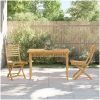 Matbord för trädgården 110x55x75 cm bambu vidaXL – miniatyr 3