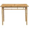 Matbord för trädgården 110x55x75 cm bambu vidaXL – miniatyr 4
