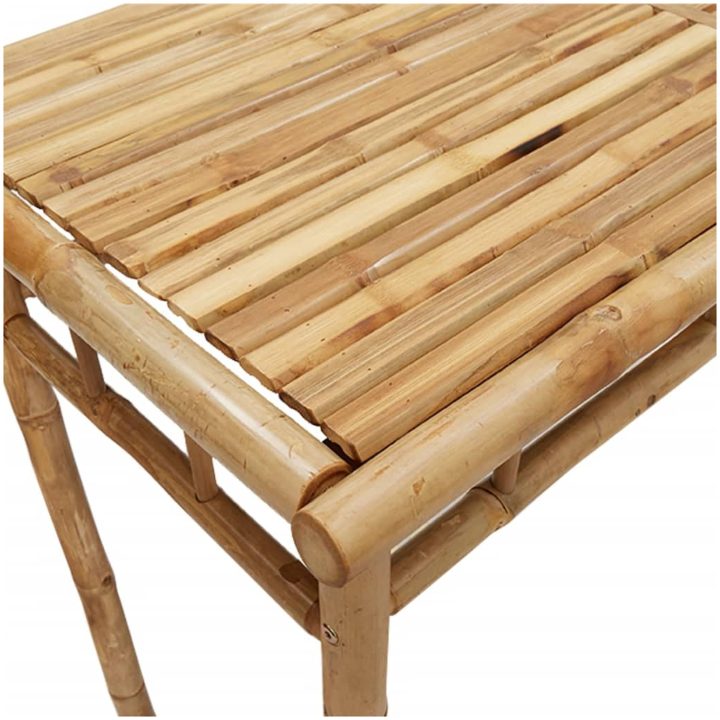 Matbord för trädgården 110x55x75 cm bambu vidaXL – bild 7